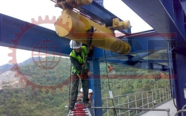 ağır sanayi, köprü, çift kiriş, tek kiriş, elektrikli, monoray , portal semi portal vinç, vinçler, bakım, revizyon, modernizasyon, fenni muayene, test